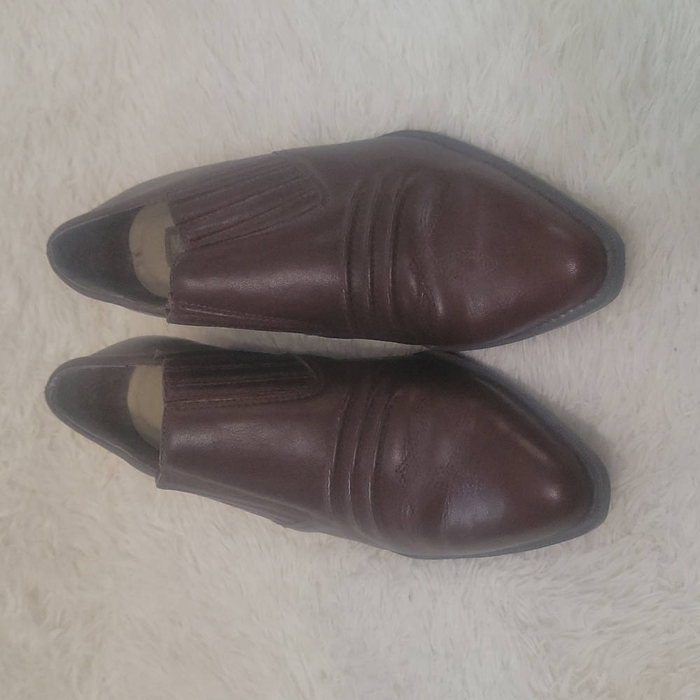 Maine Woods Brown Cowboy Booties Size 10